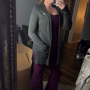 Abercrombie & Fitch Grey Ribbed Cardigan Size S